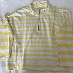 NWT - Addison Bay - Delancey Pullover - Volley Yellow Stripe - Size Medium